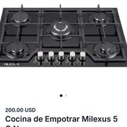 Cocina de Empotrar Milexus 5 Quemadores Negra - Img 55285992