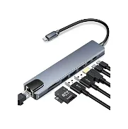 Hub USB C, adaptador USB C 8 en 1 con HDMI 4K, 100 W PD, puerto USB C, USB 3.0, y otros puertos - Img 45912014