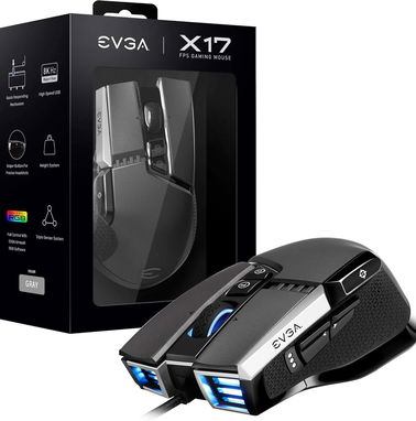 Mouse EVGA X17 con cable enmallado 16,000 DPI 5 perfiles 10 botones ergonómico sellado en caja - Img 85924578