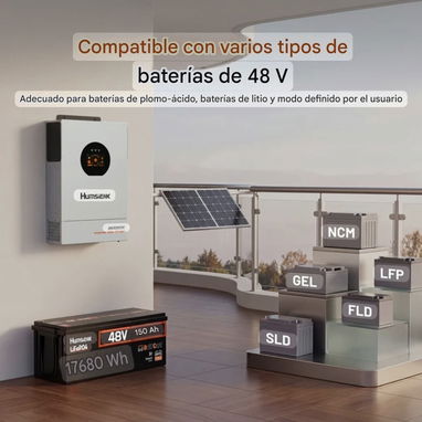 Inversor Solar Híbrido Humsienk 8kW 48V 110/120V - 5/10