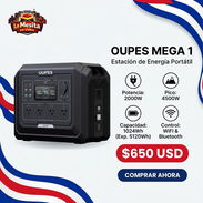 OUPES MEGA 1, 2000W ,Pico 4500W ,Capacidad 1024Wh ,Carga Rapida 0 a 80% en 36 minutos - Img 57523390