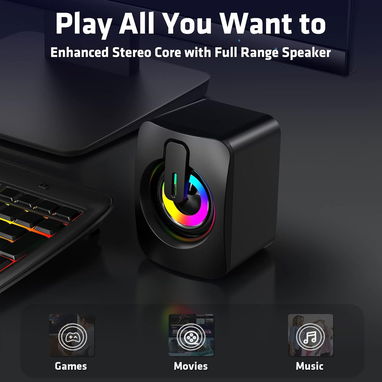 🔊​ BOCINAS PARA PC DE COLORES LEDS 🔊​ STEREO 🔊​ USB + PLUG 3.5 🔊​  5.887.23.60 - Img 103584446