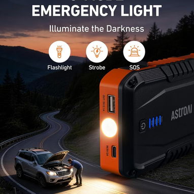 🚗 ARRANCADOR AUTO ASTROAI 1500A 12V + POWER BANK + LINTERNA LED PARA GASOLINA/DIÉSEL ENVÍO DISPONIBLE + GARANTÍA - Img 121512869