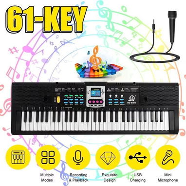 Teclado electrónico multifunción 61 teclas con micrófono - 5/9