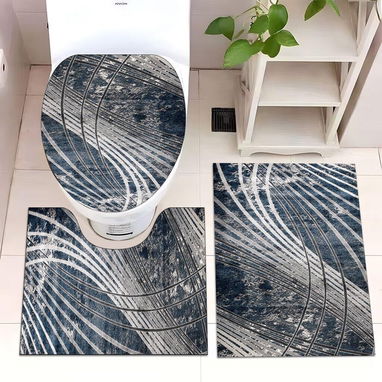 Set de 3 alfombras para baños con hermosos diseños. Mensajería disponible - Img 116521265