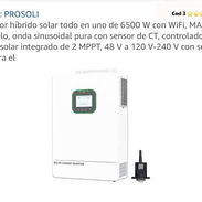 Inversor híbrido solar todo en uno PROSOLI 6500W *(Solamente el inversor, no trae paneles solares ni baterías)* - Img 56650005