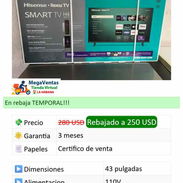 Smart tv 43 pulgada Hisense ( 3mese ) - Img 54654346