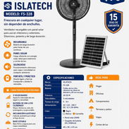VENTILADOR RECARGABLE SOLAR MODELO FS-328 - Img 56249257