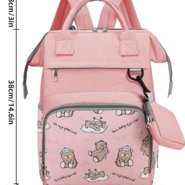 🎒 Mochila Pañalera Rosa – Estampada – 25 USD ¡Mejores precios y calidad conmigo! - 4/6