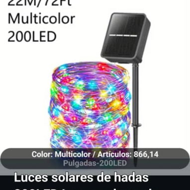 Guirnalda de luces solares de hadas - Img 124743485