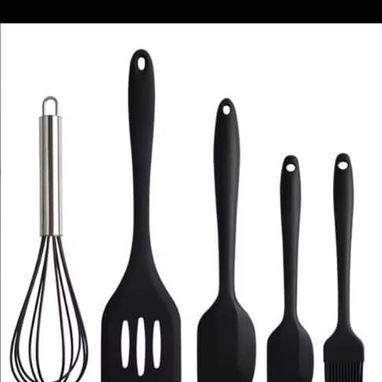Set de utensilios de cocina de silicona resistentes al calor, antiadherentes, sin BPA - 3/3