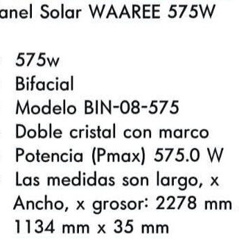 Panel solar de 575 what - Img 124462579