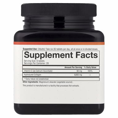 Colágeno Hidrolizado 6000mg + Vitamina C (Youtheory · 120 tabletas) - 3/4