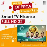 Smart TV marca HISENSE 32” FHD GOOGLE TV - Img 55773910