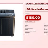 LAVADORA SEMIAUTOMÁTICA MILEXUS 7KG . - Img 56933273