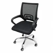 SILLA DE OFICINA NEGRA CON RUEDAS - Img 55647974