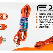 Extensión Eléctrica Uso Rudo Multicontacto 5 Metros Cable De Cobre Cal.16 - 3 Tomas - Img 51414512