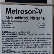 Óvulos de Metronidazol con Nistatina caja con 12 óvulos vencen agosto 2025 - Img 45008793