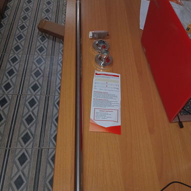 Barra Ducha Presión Sin Taladro 200cm, Barra Baño Ajustable 200cm Acero Inoxidable . - 3/5