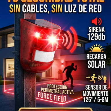 Alarma de sensor de movimiento con bateria integrada y recarga solar - 2/2