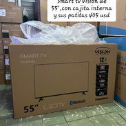 Smart tv Vision 55'con cajita sus patitas y base a la pared - Img 55065649