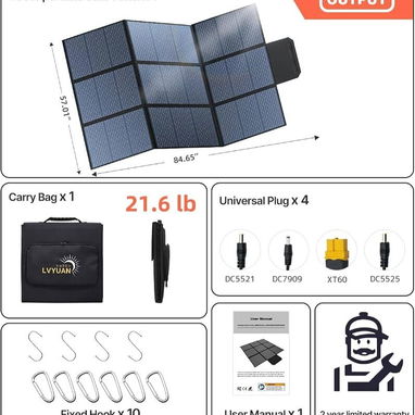 LVYUAN 400W Panel solar portátil - 3/7