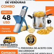 Cortador de verduras y freidora de aceite con canasta. - Img 57735466