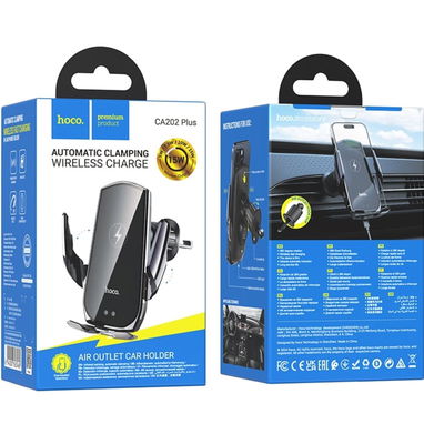 Soporte de teléfono para carro con Carga Inalámbrica - Hoco CA202 Plus 🌐 $14 - 8/8