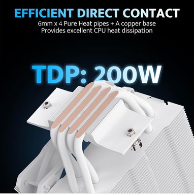 ❄️✨ Enfriador CPU darkFLASH Z4PRO MIST - 120mm, TDP 200W, 4 Heatpipes, ARGB, Compatible Intel/ADM ❄️🌐 41.63 USD - 3/7