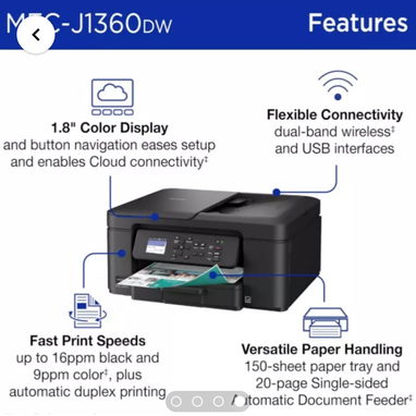 Impresora, escáner y fotocopiadora Brother MFC-J1360DW - Img 120914624