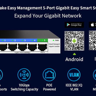 Switch de 5 puertos Gestionable a GB (Metálico) - 2/3