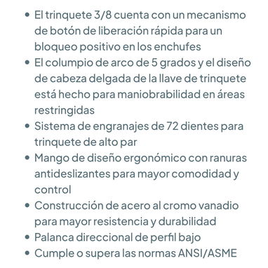 DEWALT Trinquete de liberación rápida, SAE, unidad de ⅜ pulgadas - Modelo DWMT81097 🌐 - 3/3