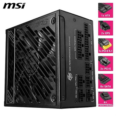 fuente de alimentación MSI MPG A850GS PCIE5 para juegos totalmente modular de 850 W 52815418 - Img 124400784