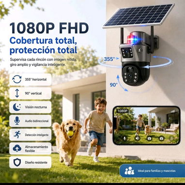 Cámara solar de doble lente wifi - 2/7