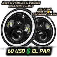 PANTALLAS LED TIPO LUPAS DE 17" CON OJOS DE ANGEL LUZ LARGA Y CORTA PARA AUTOS O MOTOS✨🔆✨. - Img 53837193