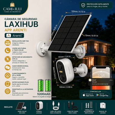 Camara de seguridad con panel solar - Img 123284030