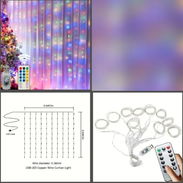 Cortina led multicolor 3x3m, USB, con mando - Img 55891579