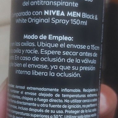 Desodorantes Niveas en Spray Black & White XXL, frasco de 250ml. - 2/2