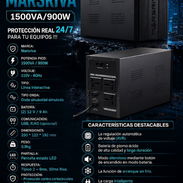 ⚡️1500VA-900W ⚡️UPS MARSRIVA 1500/900W - 110V - (2) 12V9A BATERÍAS. MENSAJERÍA CON FACTURA Y GARANTÍA. 📲 54833699 - Img 55704801