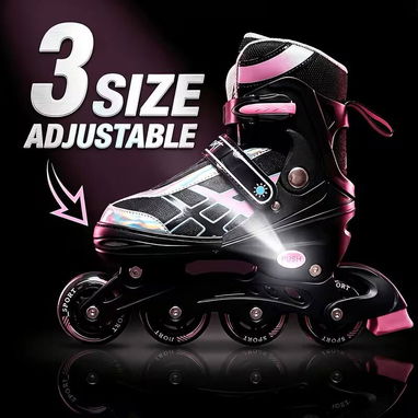 Patines Ajustables para Niños. Nuevos  Talla L: ajustable de 23 a 26 cm - 3/4