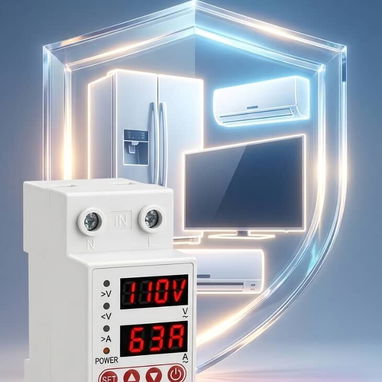 Protector de voltaje inteligente para toda la casa 110V y 220V 63A máximo. Proteje equipos de refrigeración también - 3/3