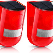 Alarma de Sonido y Luz Solar (2 sensores) Marca Qualirey. Sensores de Movimiento 129db Sirena de Seguridad Exterior - Img 55997473
