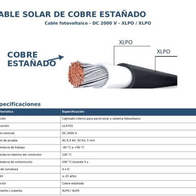 Cable Fotovoltaico original de cobre calibre 10 AWG para Inversores, Panel Solar y Ecoflow⚡ - 2/2