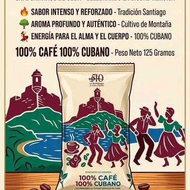 Disfruta del Café Santiago 125 g — 100% cubano, tueste perfecto, aroma intenso y sabor que enamora. ☕️🌅 - Img 122772235