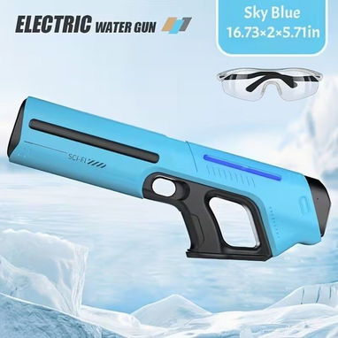 Pistola de Agua Eléctrica con Carga Automática y Luz LED. Nueva - 5/6