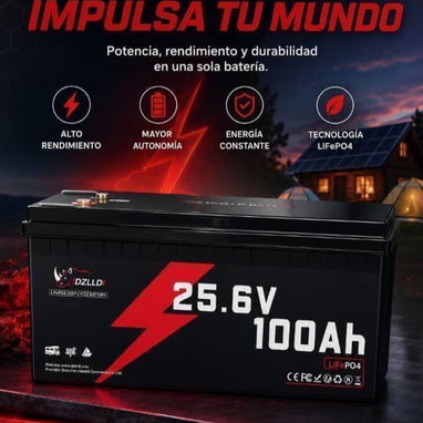 Baterías de 12v, 12.8v, 24v y 25.6v de 100ah y 200ah, variedad de modelos (para inversores y sistemas solares) - 7/10