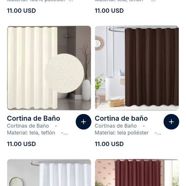 Cortinas de baño, varios colores - 2/4