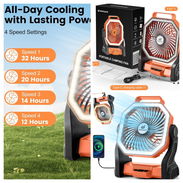 Ventilador Recargable de Alta Potencia - Img 53229526