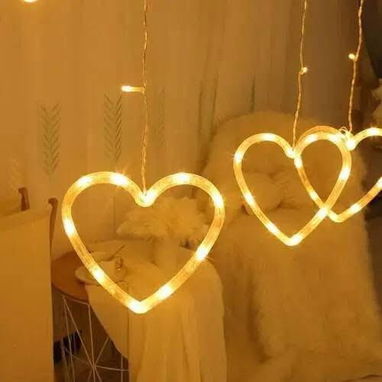 luces led con adornos de corazón  8 modos de iluminación  (Funcionan conectadas directamente a la corriente) en 5500cup - Img 122767357
