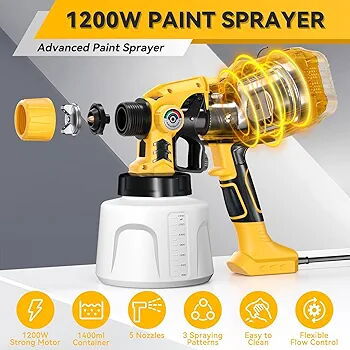 PISTOLA _DE_PINTAR ELECTRICA 1200W _ 5 BOQUILLAS. 90 USD - Img 122944391